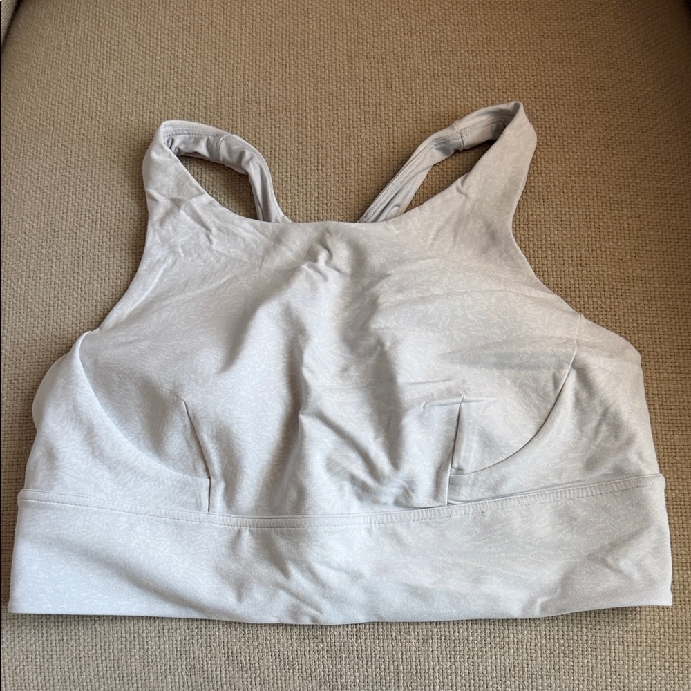 lululemon athletica Light Gray High-Neck Sports Bra